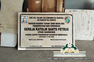 Kerajinan Prasasti Peresmian Marmer
