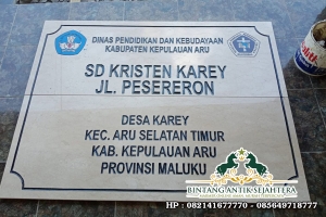 Prasasti Papan Nama Marmer